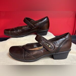 Earth Clover Brown Leather Mary Jane Comfort Shoes Women’s Size 7.5B